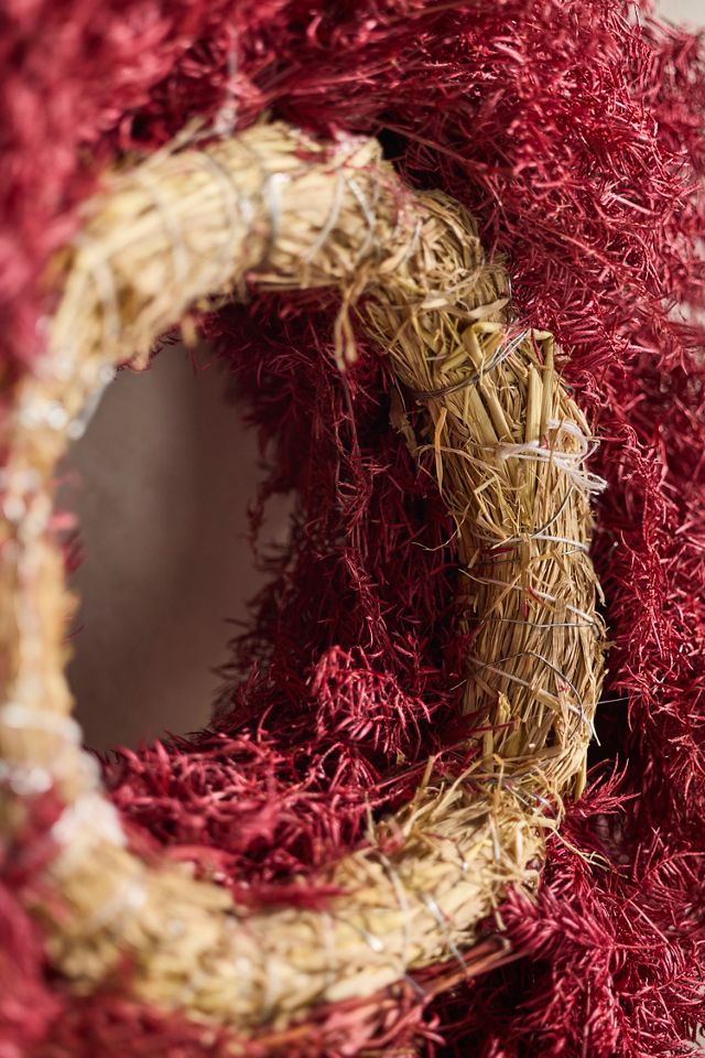 Burgundy Setaria Dried Wreath #2