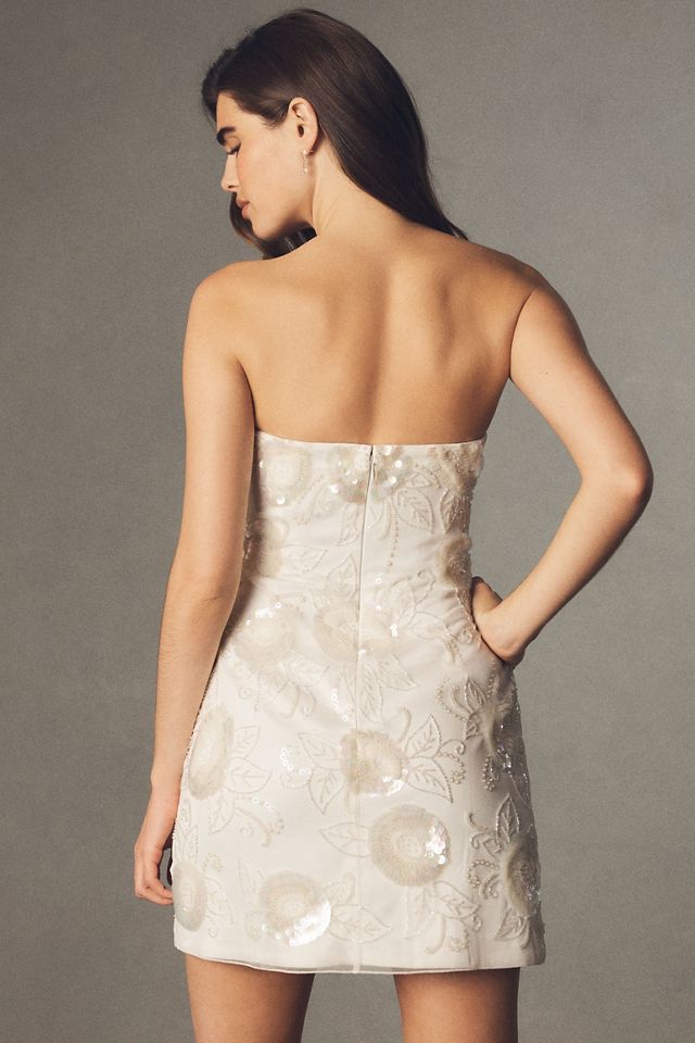 BHLDN Strapless Embellished Mini Dress #1