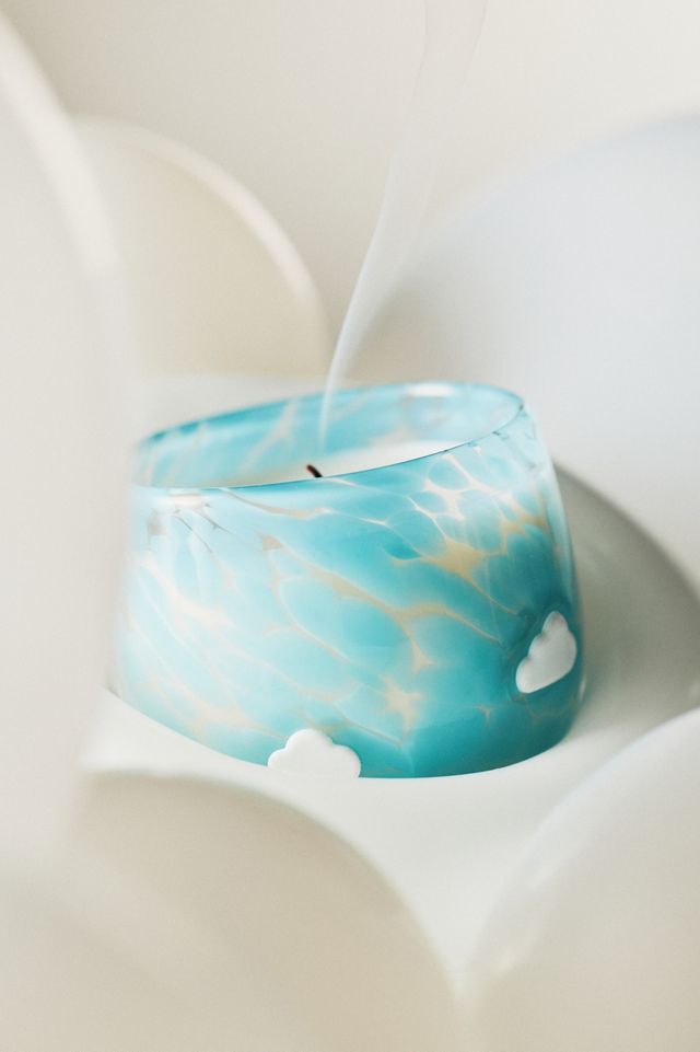 Fluffy Cloud Fresh Spring Rain & Bright Bergamot Spring Icon Glass Candle #1
