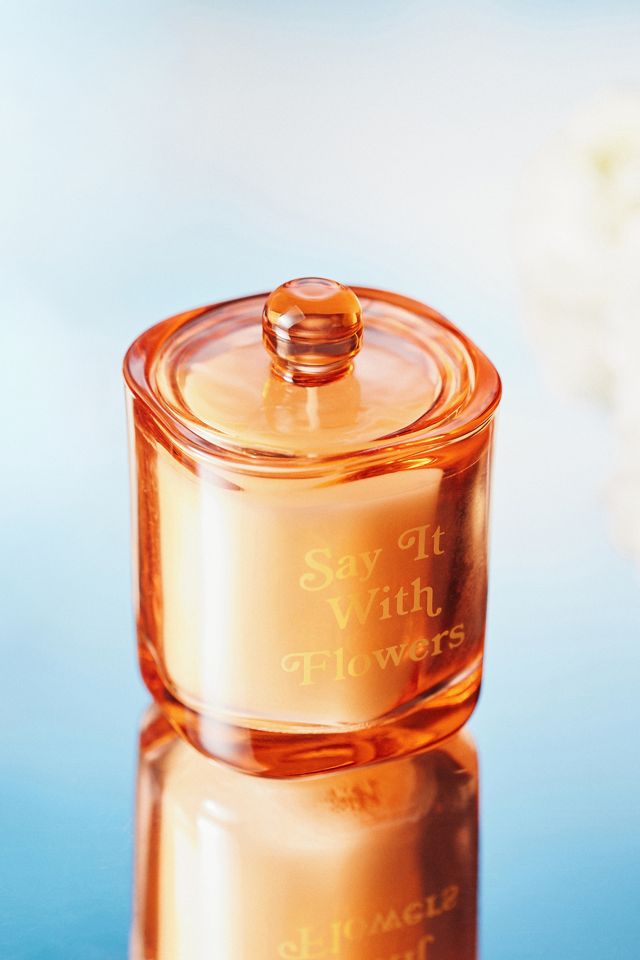 Book Boxed Floral Tulip Fields Glass Candle #1