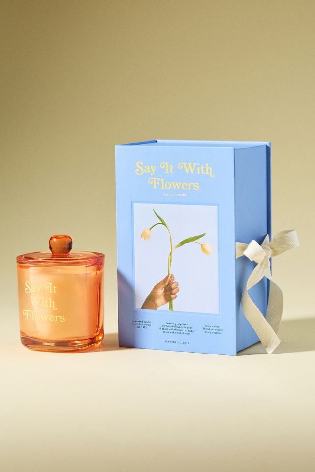 Book Boxed Floral Tulip Fields Glass Candle #2