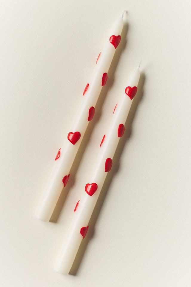 The Amour Heart Taper Candles, Set of 2 #2