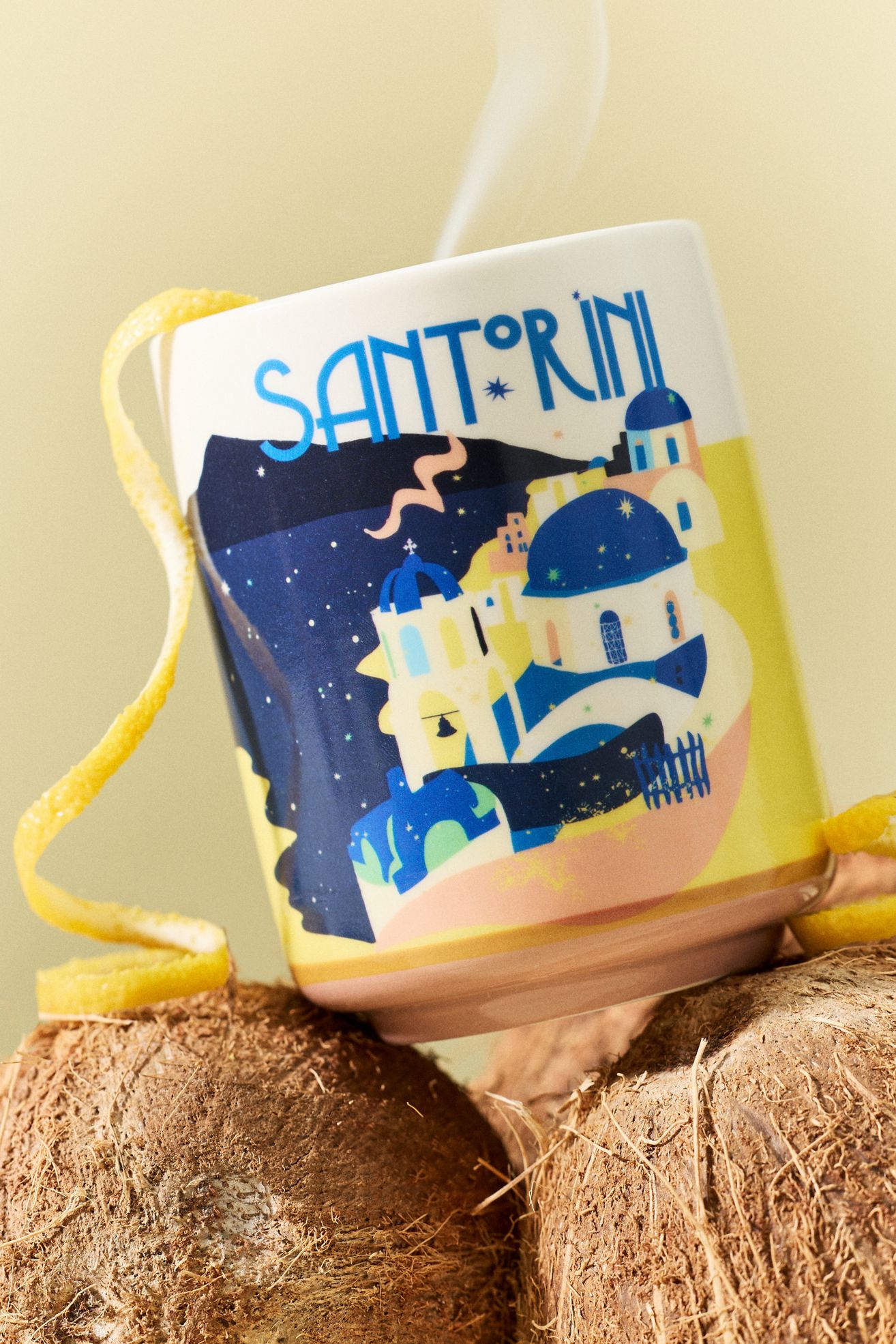 Daniella Manini x Anthropologie Santorini Fresh Salted Coconut & Blossom Ceramic Boxed Candle - Salted Coconut & Blossom, Standard, S