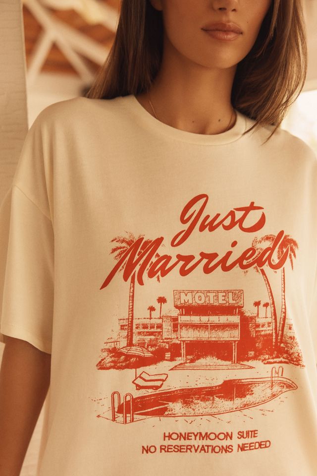 By Anthropologie Weddings Just Married Graphic Tee #1