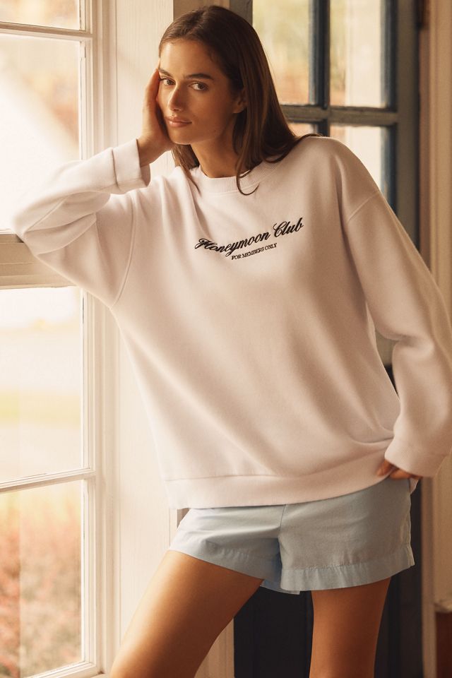 By Anthropologie Weddings Honeymoon Edit Crew-Neck Sweatshirt #3