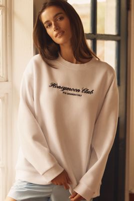By Anthropologie Weddings Honeymoon Edit Crew-Neck Sweatshirt