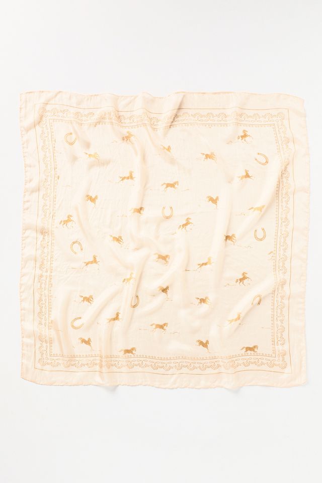 By Anthropologie Large Printed Silk Scarf #3