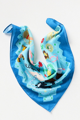 Maeve Printed Bandana Scarf In Multi