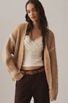 Flat White Stitched Cardigan Sweater