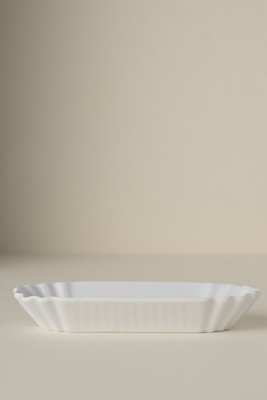 Anthropologie Fortessa Melamine Hot Dog Plate In White