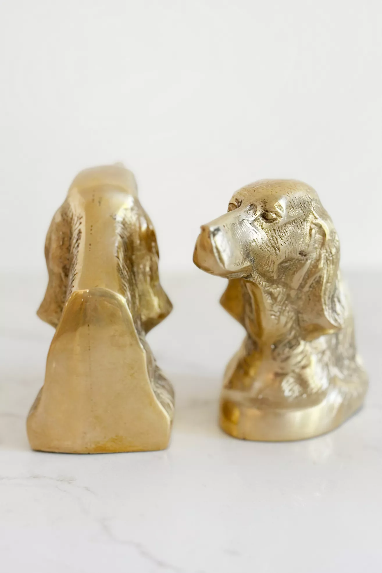 Vintage Brass Retriever Bookends | Old Flame Candle Co.