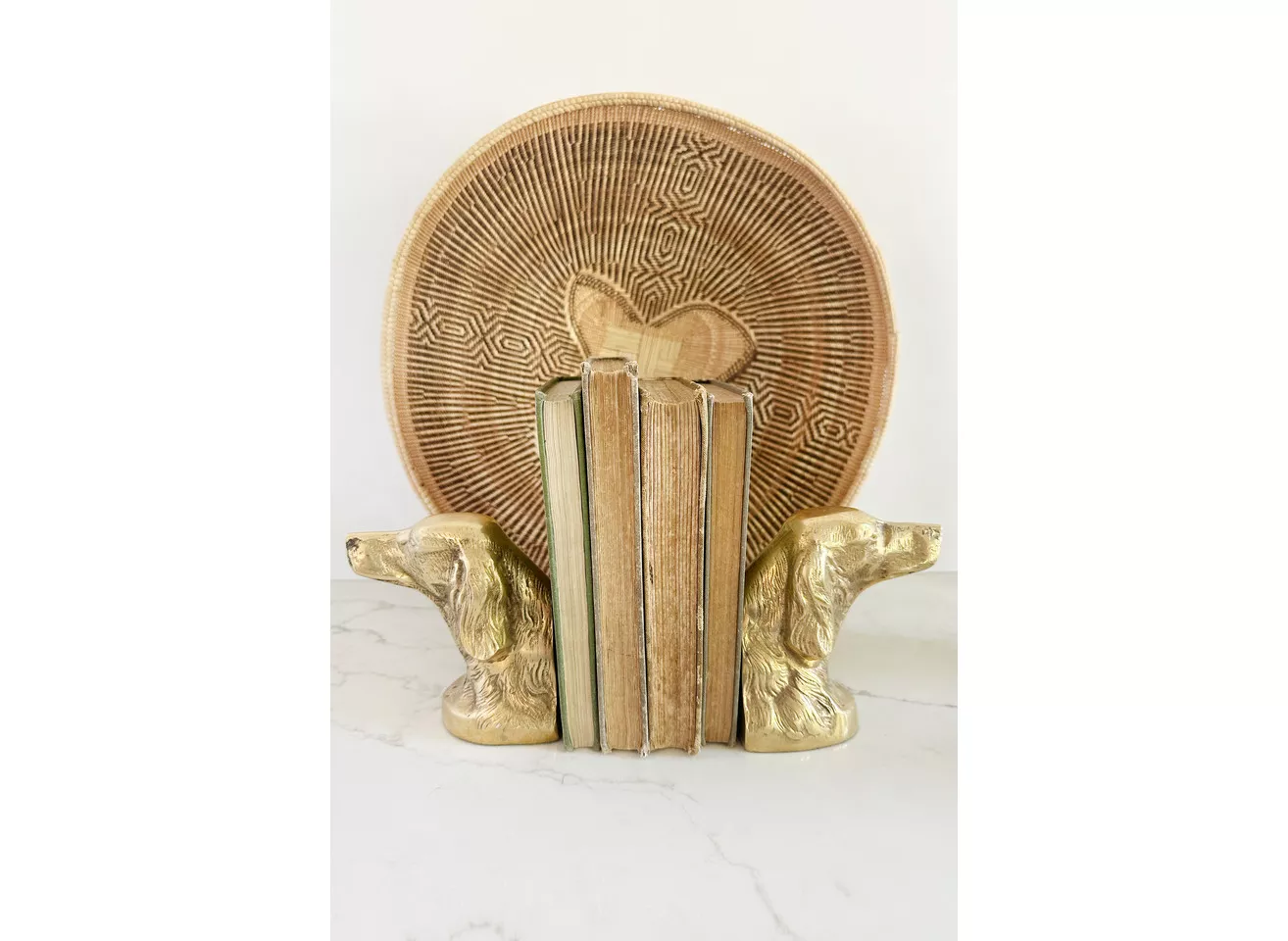 Vintage Brass Retriever Bookends | Old Flame Candle Co.