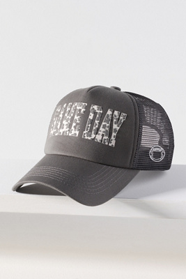 Worn/west Game Day Trucker Hat In Gray