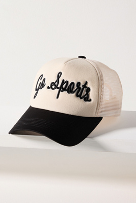 Worn/west Sport Phrases Trucker Hat In Black