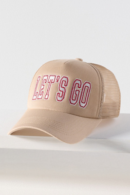 Worn/west Let's Go Trucker Hat In Red