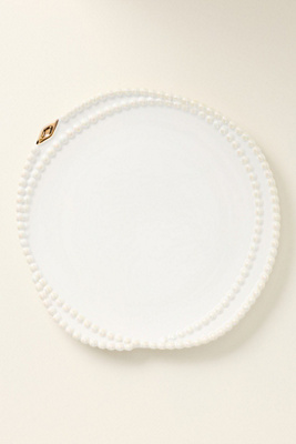 Anthropologie Perla Stoneware Side Plates, Set Of 4 In White