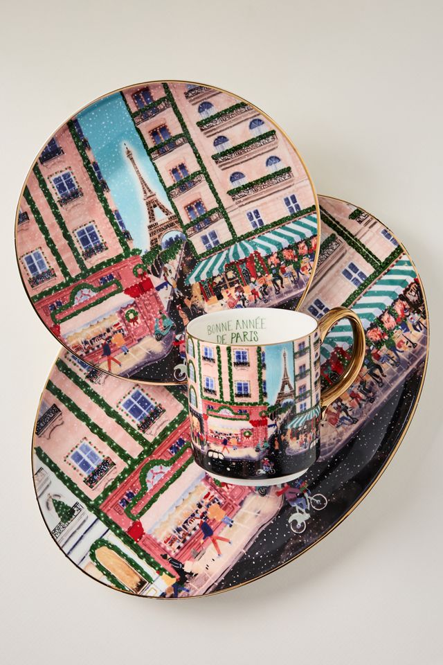 Holiday in the City Stoneware Platter
