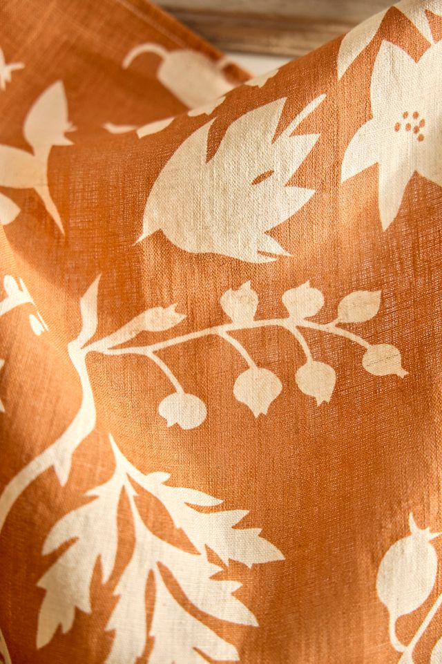 Autumn Botanical Linen Dish Towel #3