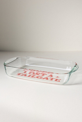 Anthropologie Varsity Vibes Glass Baking Dish In Transparent