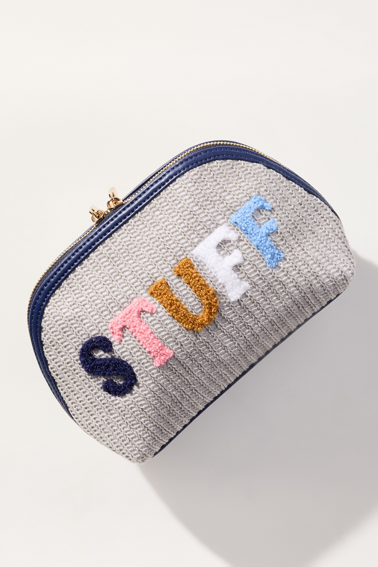Shiraleah Stuff Knit Zip Pouch 