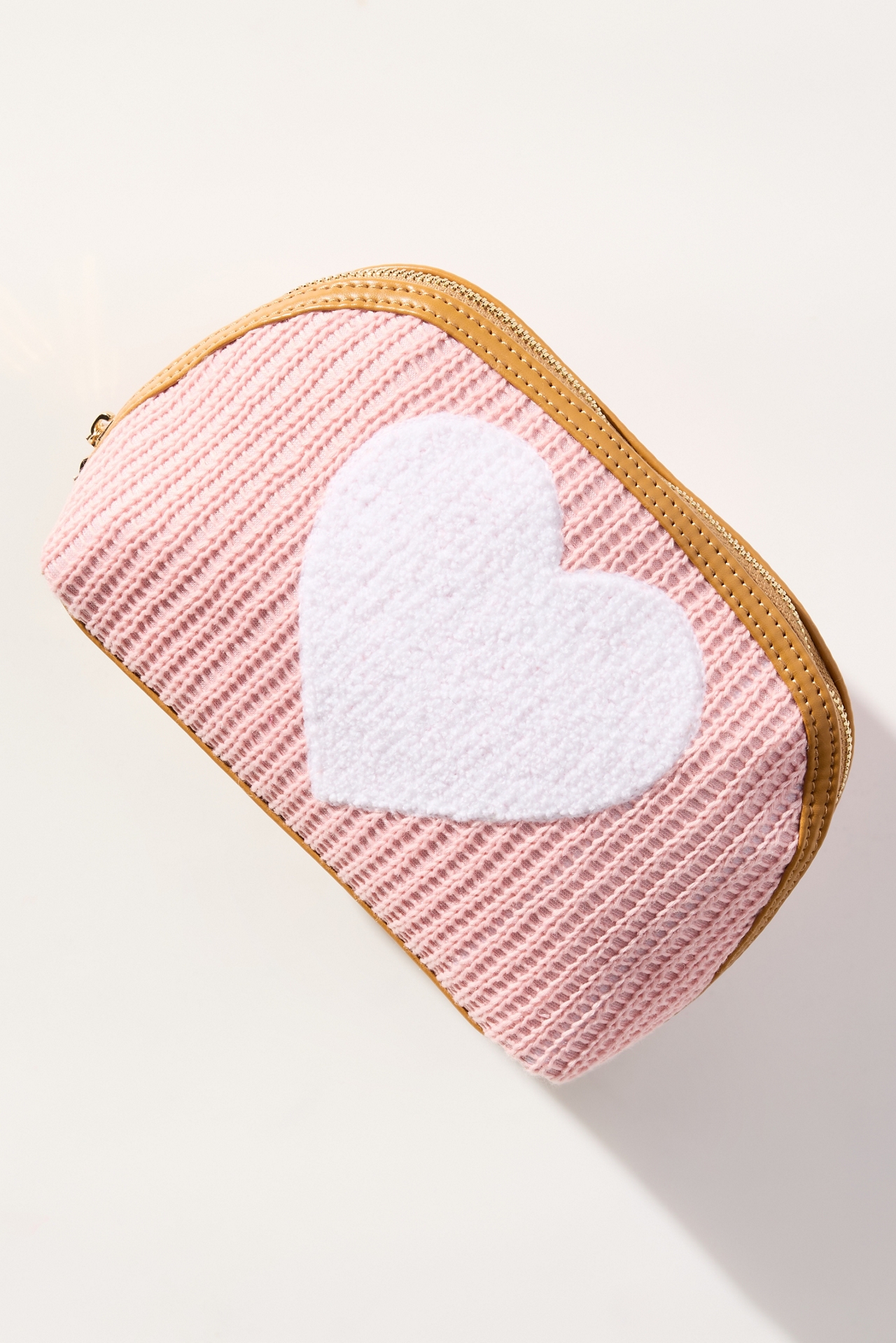 Shiraleah Heart Knit Zip Pouch