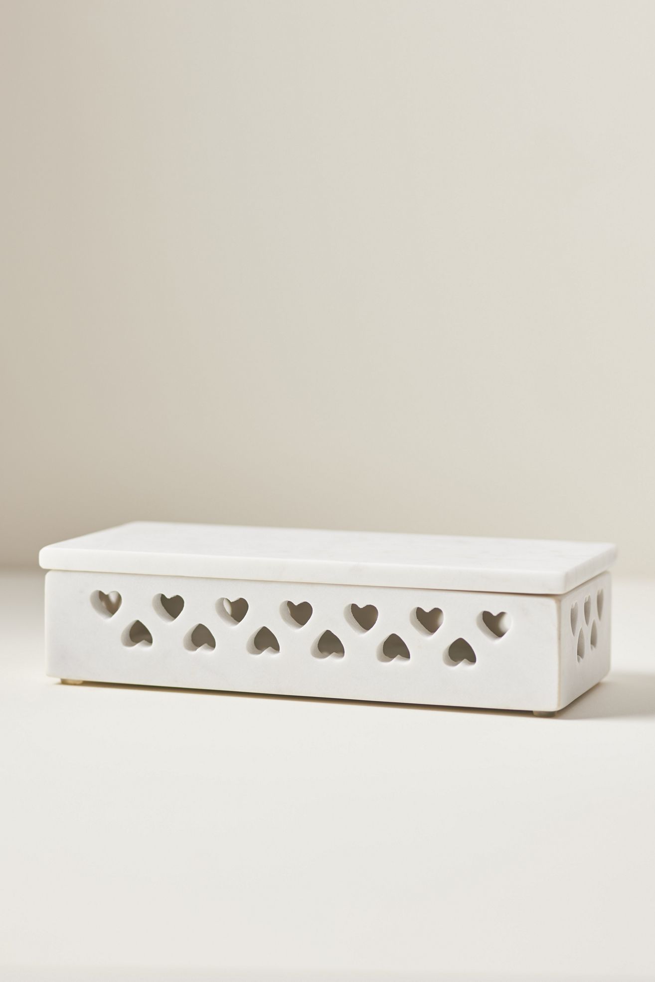 Heartly Marble Trinket Box - White, Assorted