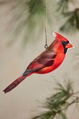 Puffed Enamel Cardinal Ornament