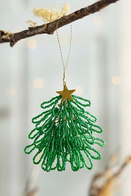 Beaded Christmas Tree Charm