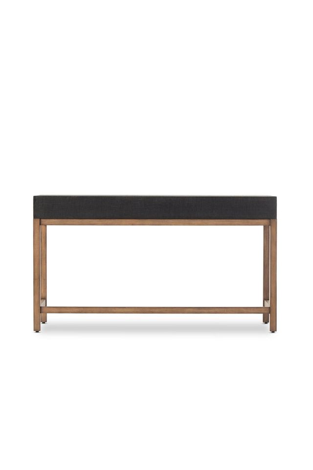 Mahogany & Raffia Writing Desk #4