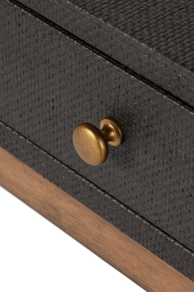 Mahogany & Raffia Writing Desk #7