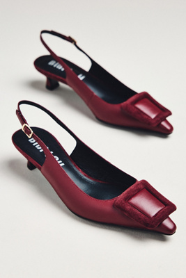 Bibi Lou Robin 2 Slingback Heels In Red