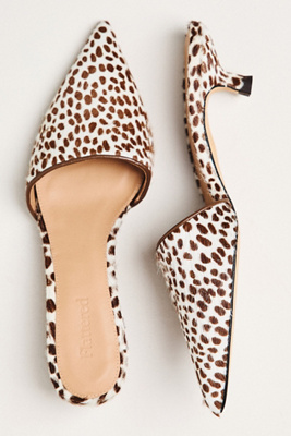 Flattered Noomi Mule Kitten Heels In Brown