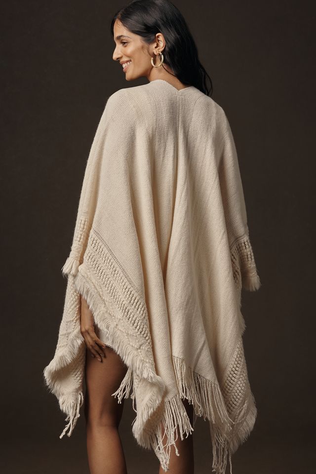 By Anthropologie Fringed Knit Wrap #2