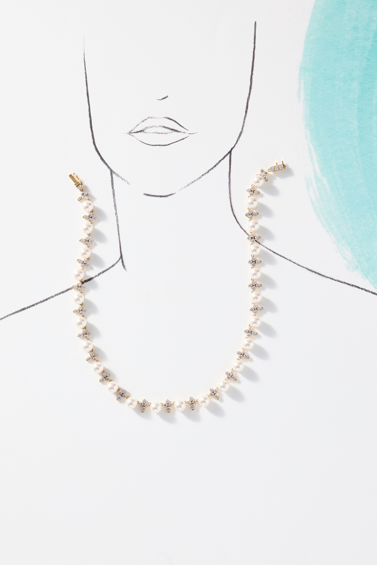 NADRI Venus Pearl Cluster Necklace