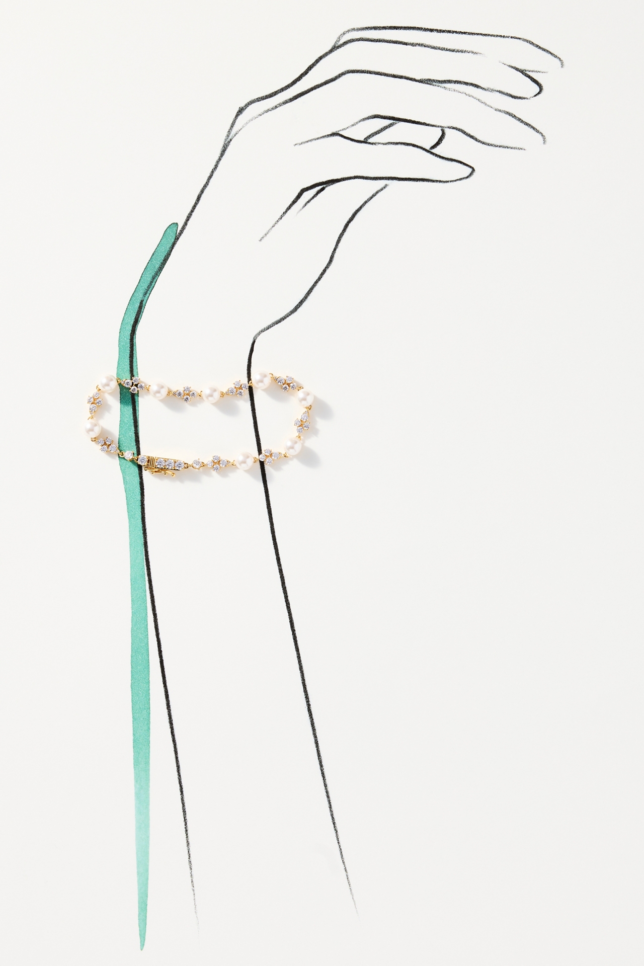 NADRI Venus Pearl Line Bracelet