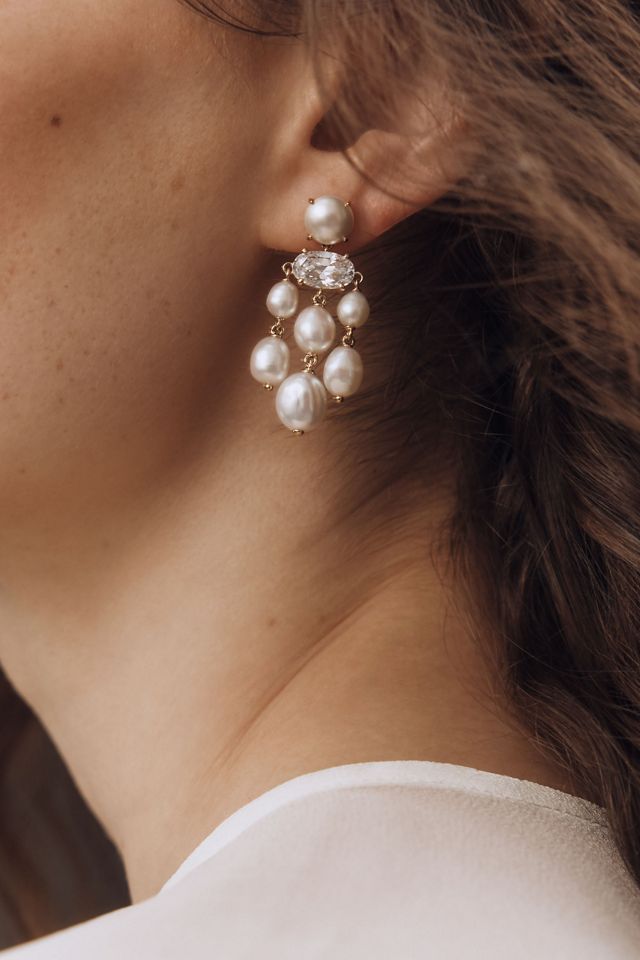 NADRI London Pearl Chandelier Earrings #1