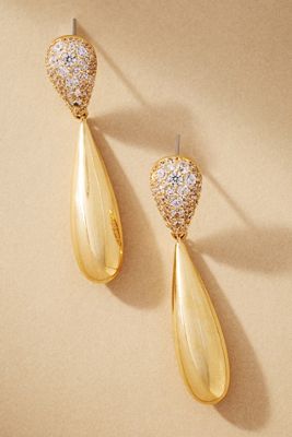 NADRI Pisa Large Pavé Drop Earrings