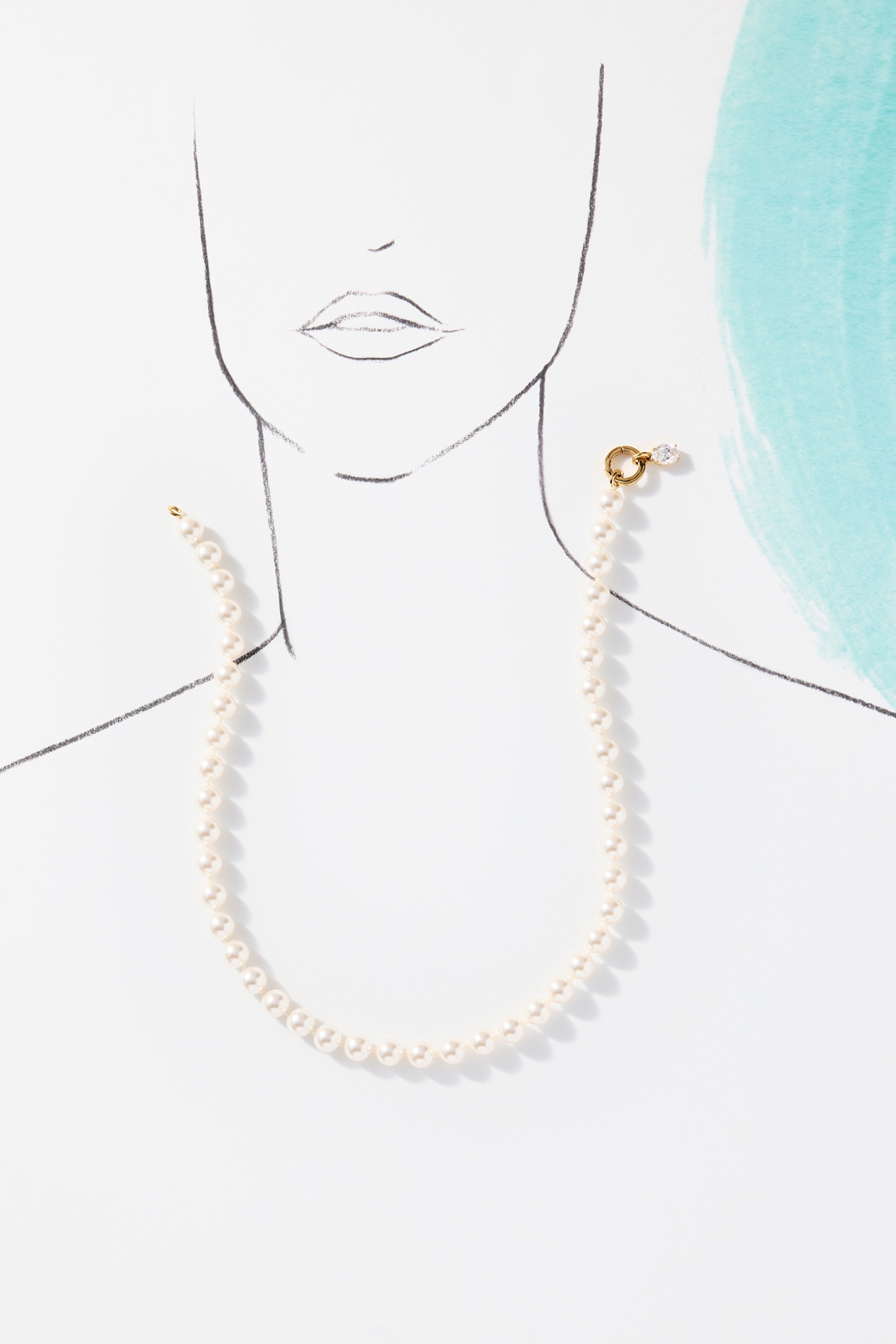 NADRI Poppy Pearl Charm Necklace