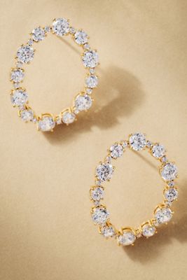 NADRI Everleigh Crystal Open Hoop Earrings