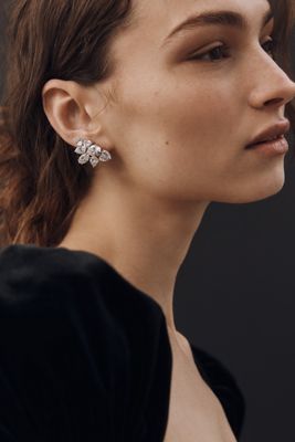 NADRI Pear-Cut Crystal Cluster Earrings