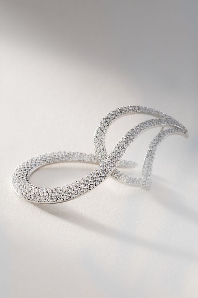 NADRI Crystal Lobe Dramatic Earrings #1