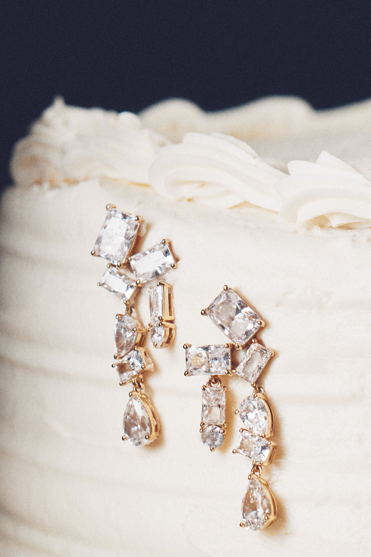 NADRI 18K gold-plated crystal chandelier drop earrings