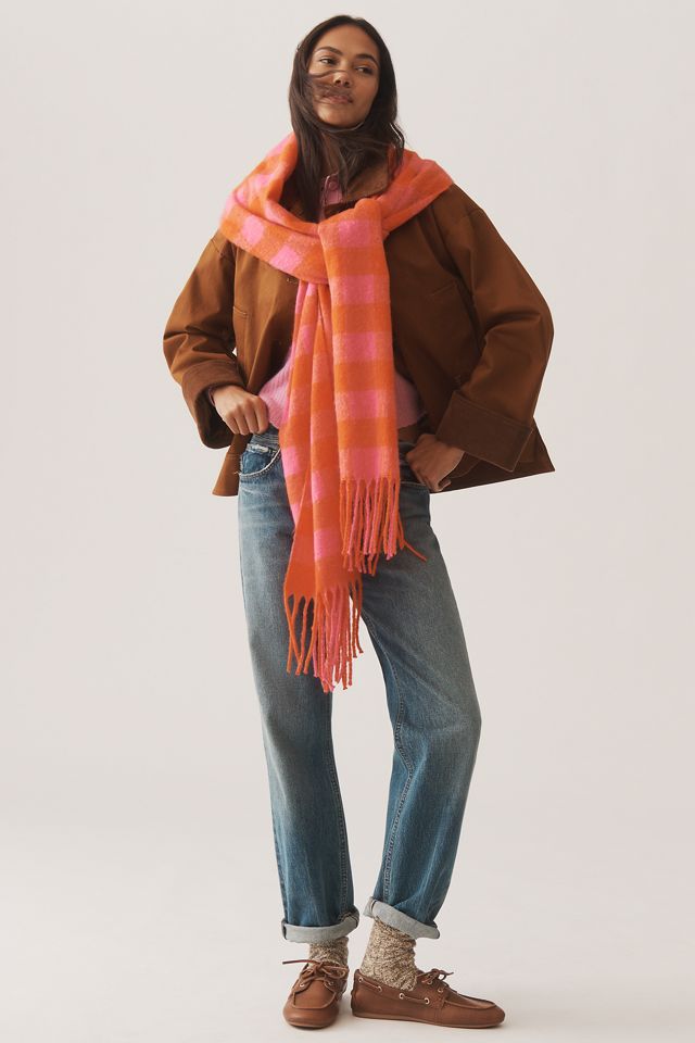 Maeve Brushed Gingham Scarf #1