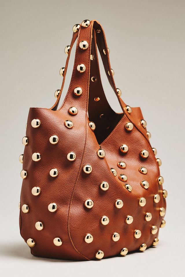 The Sonia Medium Slouchy Studded Tote Bag #2