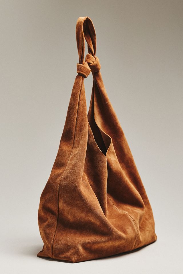 The Love Knot Suede Slouchy Bag #1