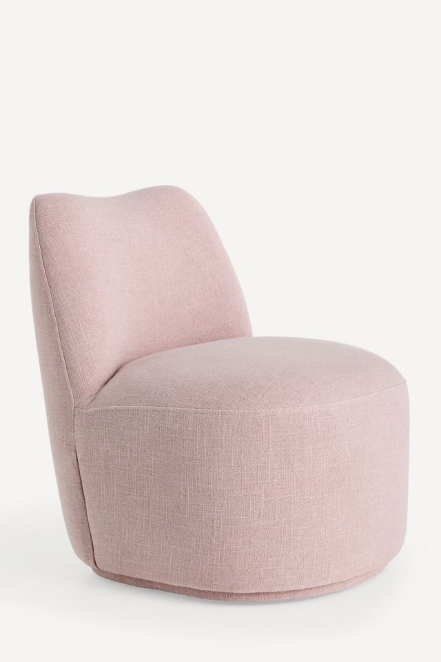 カナデモノ 椅子　Linen Round Lounge Chair - Pink カナデモノ 椅子 Linen Round Lounge Chair - Pink Joanie Linen