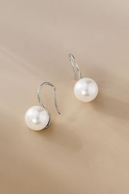 Medium Pearl Fishhook Earrings