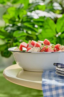 Golden Rabbit Serving Bowl