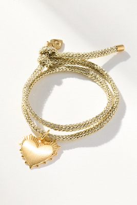 Hart Heart Charm Gold Lurex Bracelet In Gold