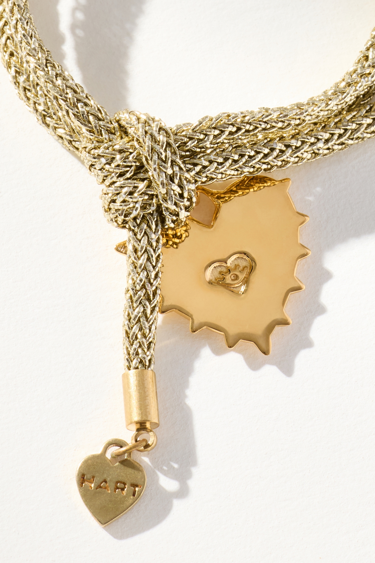 Hart Heart Charm Gold Lurex Bracelet